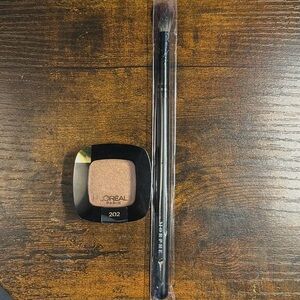 L'Oreal Paris Eyeshadow Color Riche Mono 202 Sunset Seine with Morphe Brush.